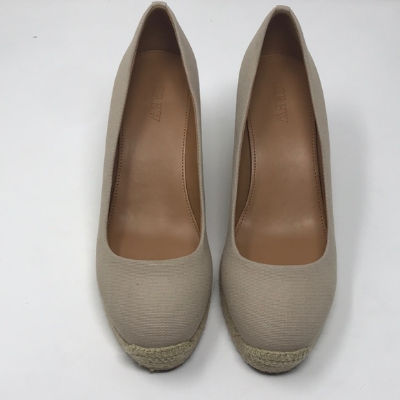 J. Crew Factory Shoes - JCrew Canvas espadrille wedges